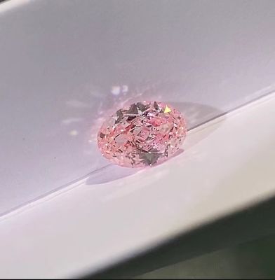 Oval Brilliant Cut Lab Oluşturuldu Pembe Elmaslar 10 Mohs Pembe Gevşek Elmas