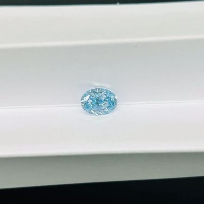 ZKZ Elmaslar 1 Karat Boyutu Oval Laboratory Büyümüş Mavi Elmaslar VVS2