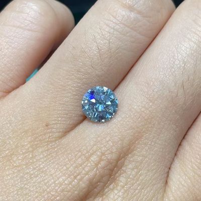 2.5 Karat Lab Renkli Elmas Mavi Nüans Lab Elmas VVS1 Oluşturuldu