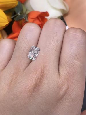 ZKZ Diamonds Carbon Lab Yetiştirilmiş Radiant Cut Gevşek Elmaslar
