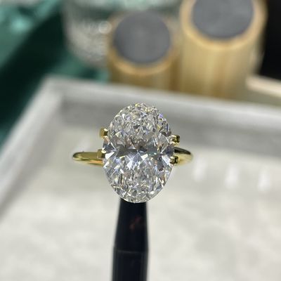 5ct Büyük Boyutlu Laboratuvar Büyütülmüş CVD Elmas Oval Parlak Kesim IGI Sertifikalı