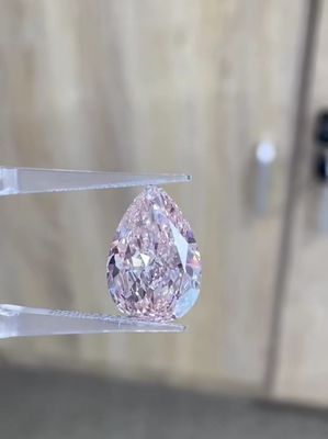 4CT Pear Cut Laboratuvar yetiştirilmiş pembe elmaslar mücevher süslemeleri için kolye yüzükleri kolye