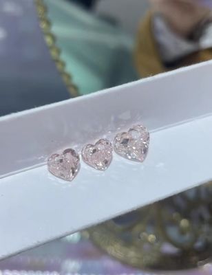 Kalp Pembe Elmaslar Laboratuvarda yetiştirilmiş Kolye Yüzükler Kolye
